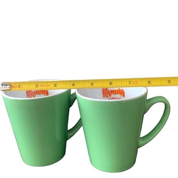 Vintage Lot Set of 2 1999 Kahlua Anything Goes Green Coffee Mug Cups - Picture 9 of 12